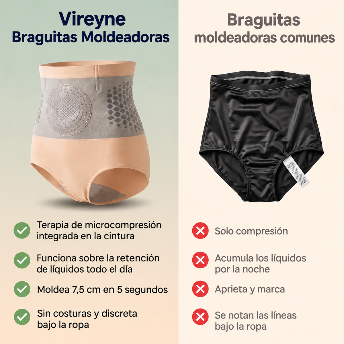 Braguitas moldeadoras con terapia magnética